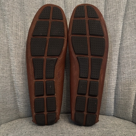 Alfani 360 Flex Brown Leather Loafers - Picture 5 of 8